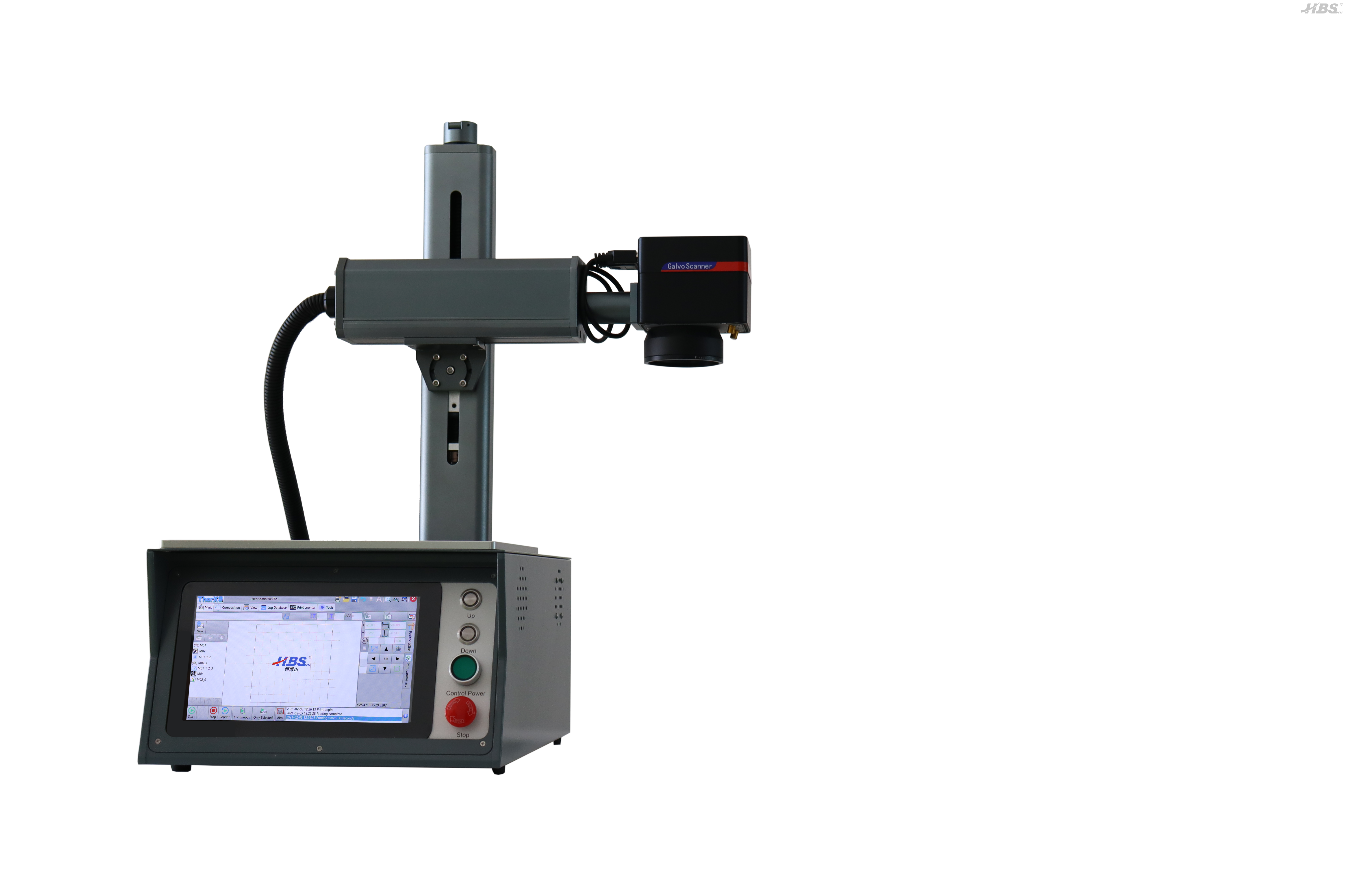 Novo Banco de Apresentação Top Compact Economic Laser Marking Machine HBS-GQ-20 Novo