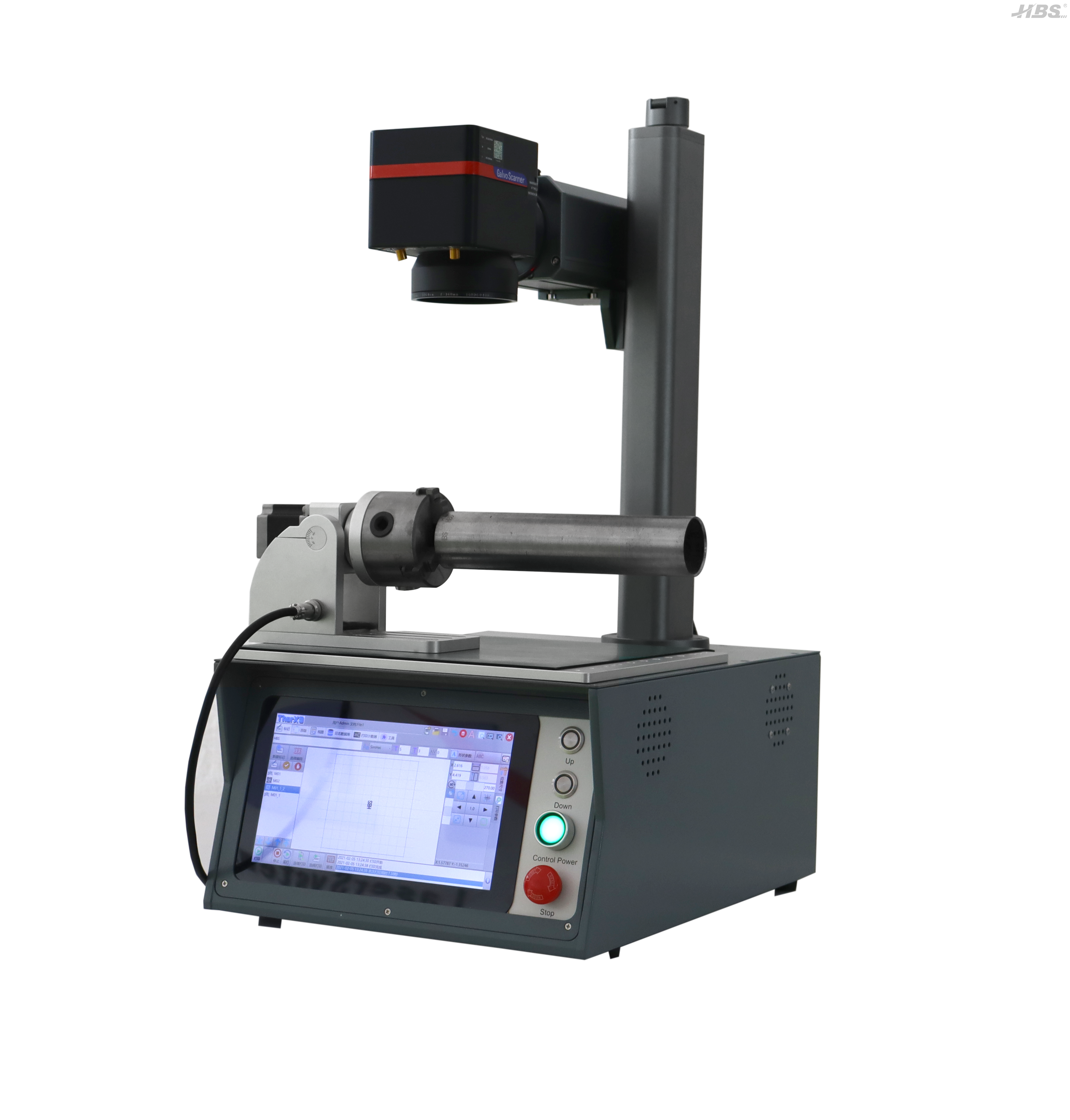 Novo Banco de Apresentação Top Compact Economic Laser Marking Machine HBS-GQ-20 Novo