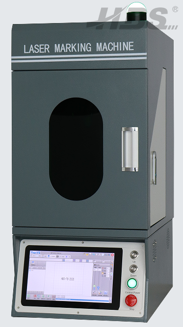 Equipamento econômico de gravação a laser de fibra de mesa fechado HBS-gabinete GQ-20