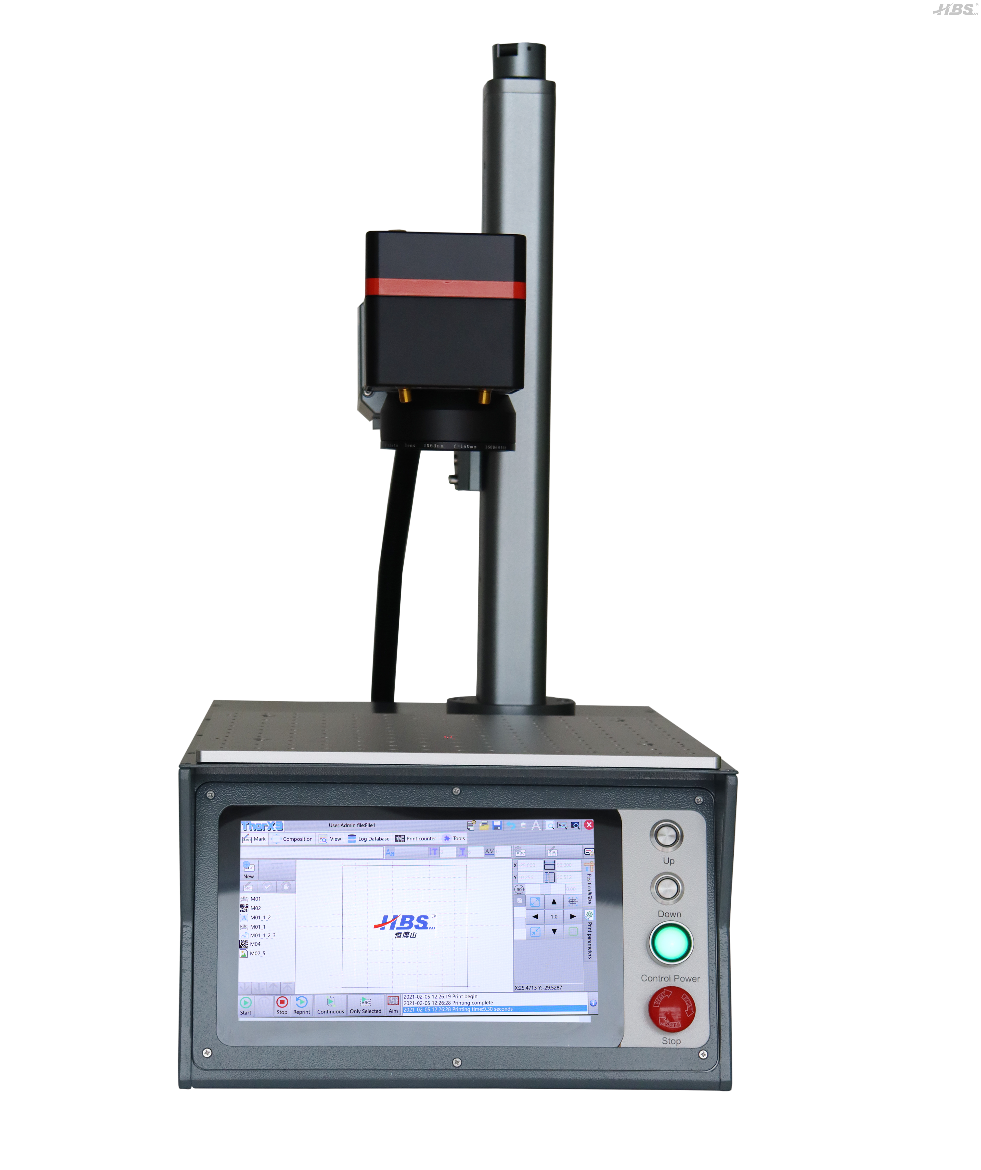 Novo Banco de Apresentação Top Compact Economic Laser Marking Machine HBS-GQ-20 Novo
